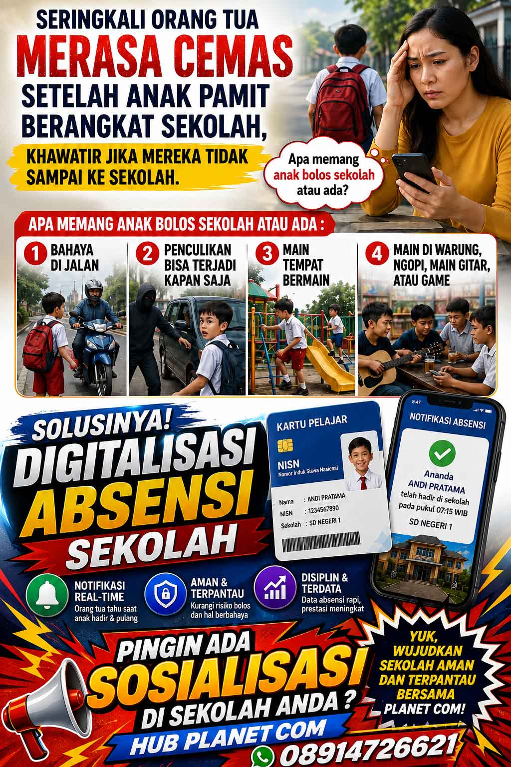 Kecemasan Orang Tua Terhadap Anak Bolos Sekolah